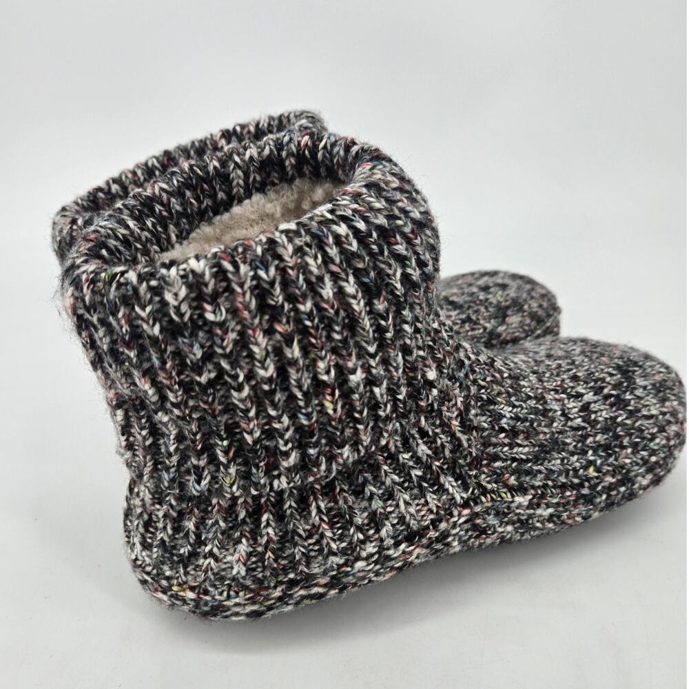 Bombas Sherpa Lined Gripper Bootie Black Slippers Women Sz Med M (US W 9-11.5) - Picture 4 of 11